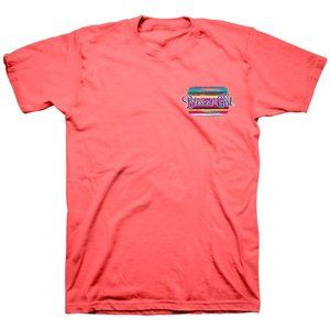 Blessed Girl Tee Cactus Print Bright Coral Stick With Jesus T-Shirt M